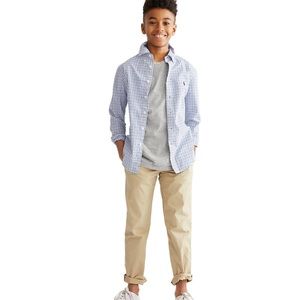 Polo Ralph Lauren Boys Cotton Gingham Poplin Button Down Shirt (M 10-12)